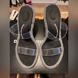 Alexander wang PVC crystal Embellishment Slides